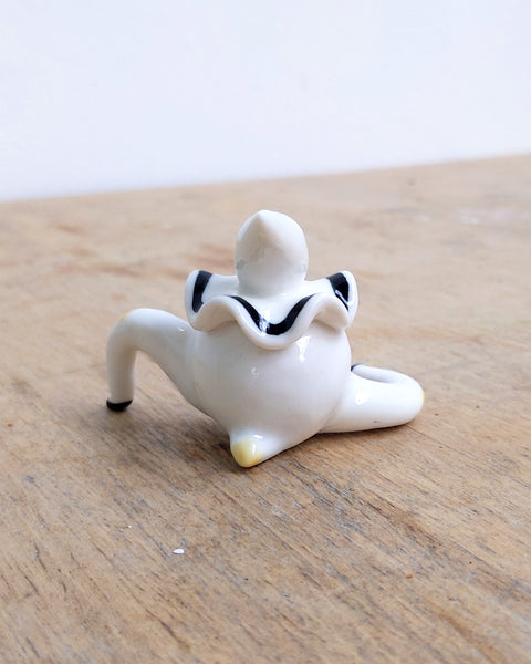 goatPIERROT Ceramic Art Toy [24.036: Pierrot Tinybirdman, 2" tall]