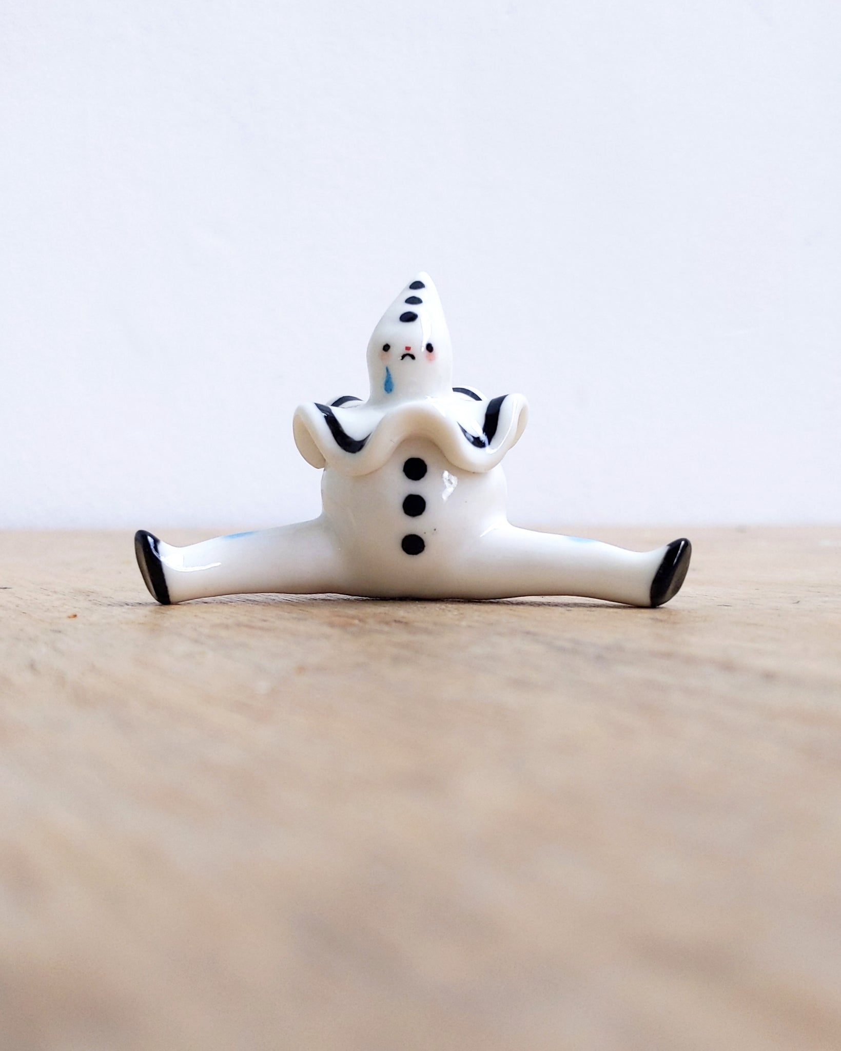 goatPIERROT Ceramic Art Toy [24.037: Crying Pierrot Tinybirdman]