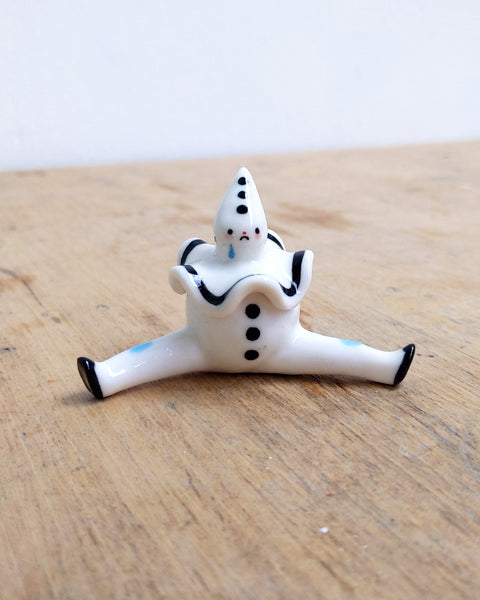 goatPIERROT Ceramic Art Toy [24.037: Crying Pierrot Tinybirdman]