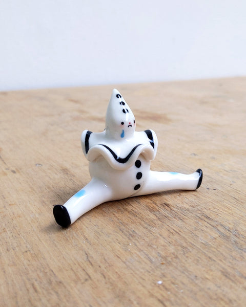 goatPIERROT Ceramic Art Toy [24.037: Crying Pierrot Tinybirdman]