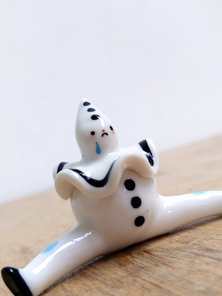 goatPIERROT Ceramic Art Toy [24.037: Crying Pierrot Tinybirdman]