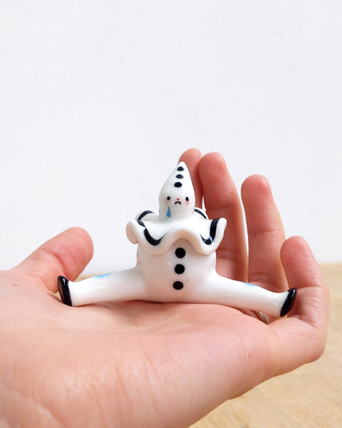 goatPIERROT Ceramic Art Toy [24.037: Crying Pierrot Tinybirdman]