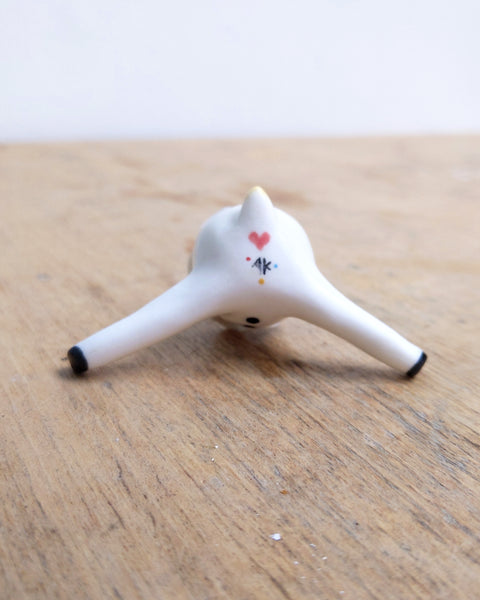 goatPIERROT Ceramic Art Toy [24.039: Pierrot Tinybirdman]