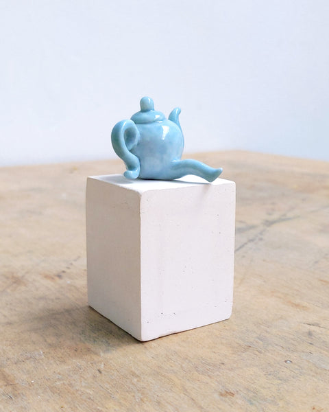 goatPIERROT Ceramic Art Toy [Teapoot in Washy Baby Blue, Second]