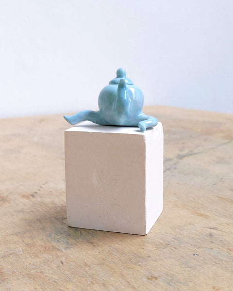 goatPIERROT Ceramic Art Toy [Teapoot in Washy Baby Blue, Second]