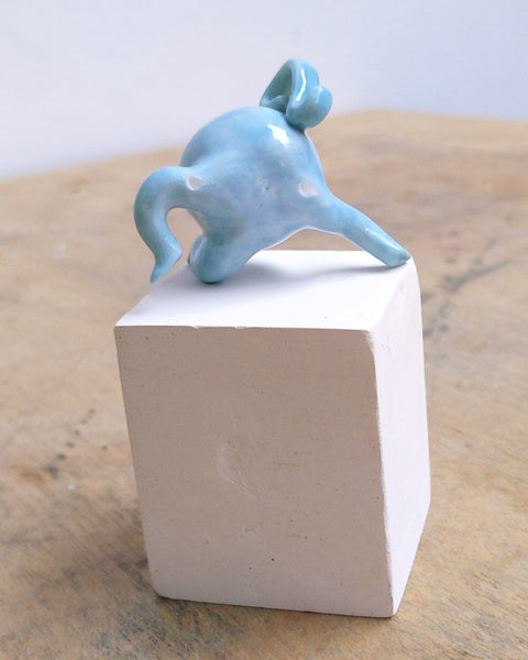 goatPIERROT Ceramic Art Toy [Teapoot in Washy Baby Blue, Second]