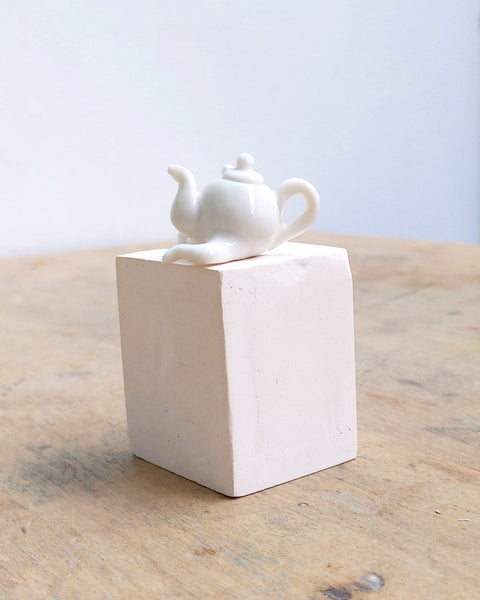 goatPIERROT Ceramic Art Toy [Teapoot Duo in White]