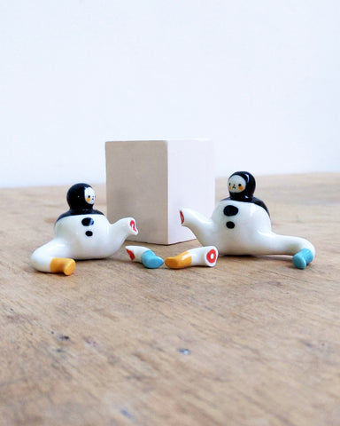 goatPIERROT Ceramic Art Toy [24.050+51: Dismembered Tinybirdmen, two available]