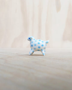 goatPIERROT Ceramic Art Toy [Polka Blue Puppy]