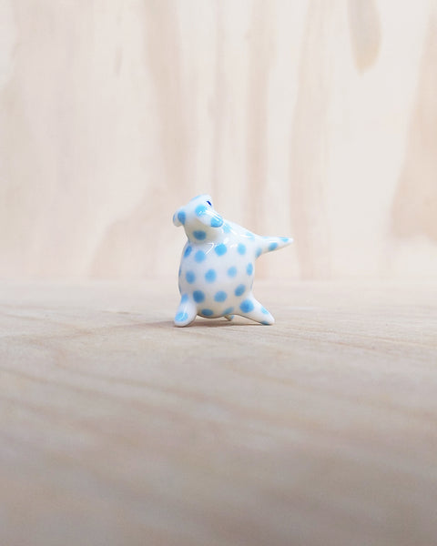 goatPIERROT Ceramic Art Toy [Polka Blue Puppy]