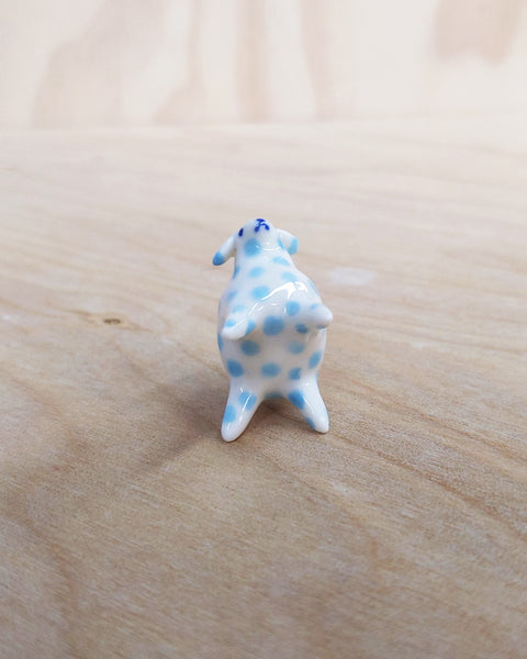 goatPIERROT Ceramic Art Toy [Polka Blue Puppy]