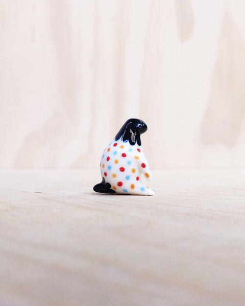 goatPIERROT Ceramic Art Toy [Polka Dot Party Sheep]