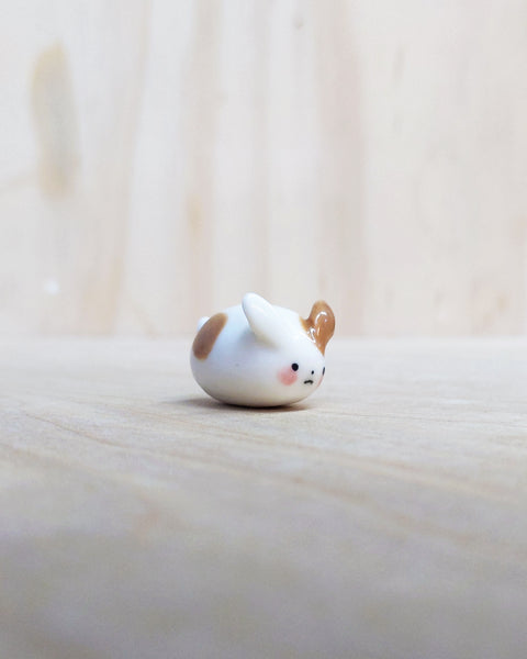 goatPIERROT Ceramic Art Toy [Brown Jellybean Bunny, Slightly Melancholy]