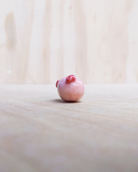 goatPIERROT Ceramic Art Toy [Jellybean Pig with Sliced Apple]