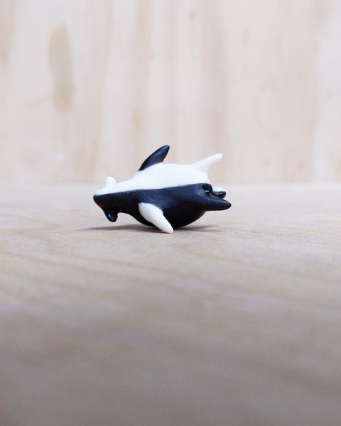 goatPIERROT Ceramic Art Toy [Black and White Lamb, Sleeping]