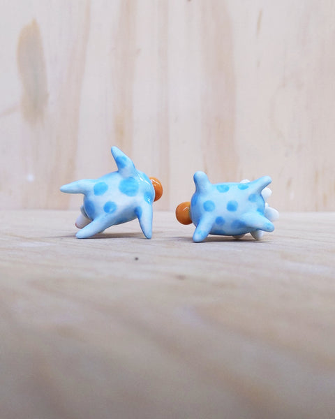 goatPIERROT Ceramic Art Toy [Silly Beasts in Polka Blue]