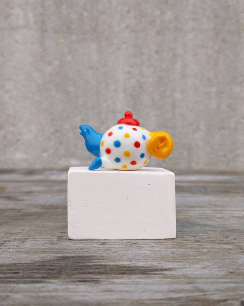 goatPIERROT Ceramic Art Toy [Teahorse in Primary Polka Dot]