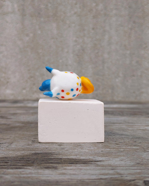 goatPIERROT Ceramic Art Toy [Teahorse in Primary Polka Dot]