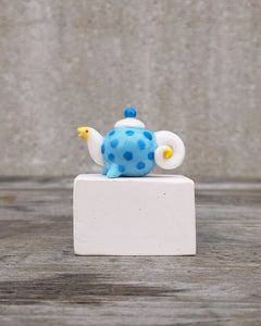 goatPIERROT Ceramic Art Toy [Teahorse in Blue]