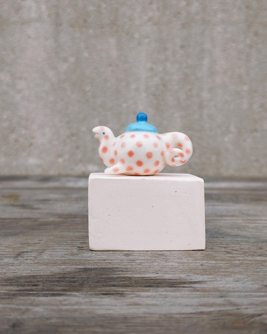 goatPIERROT Ceramic Art Toy [Teahorse in Pink]