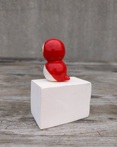 goatPIERROT Ceramic Art Toy [Birbauble BB24.055: Bobblenoggin in Red]