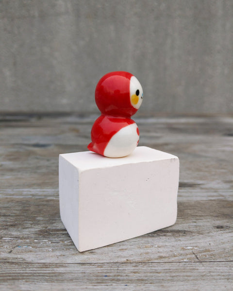 goatPIERROT Ceramic Art Toy [Birbauble BB24.055: Bobblenoggin in Red]