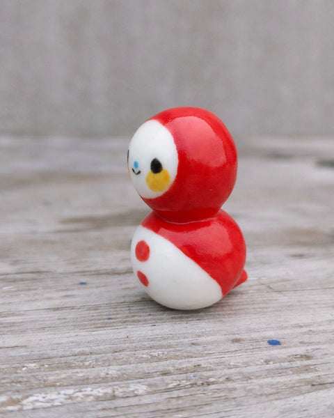 goatPIERROT Ceramic Art Toy [Birbauble BB24.055: Bobblenoggin in Red]