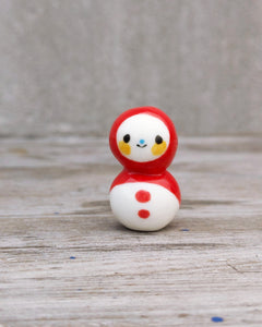 goatPIERROT Ceramic Art Toy [Birbauble BB24.055: Bobblenoggin in Red]