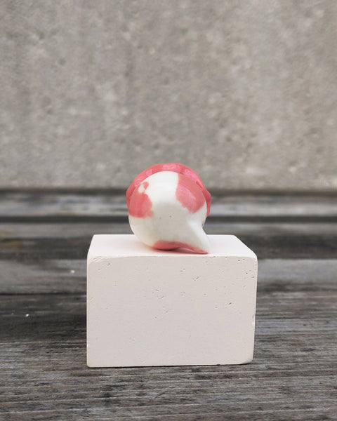 goatPIERROT Ceramic Art Toy [25.019: Pierrot Birbauble Pink Stripe]