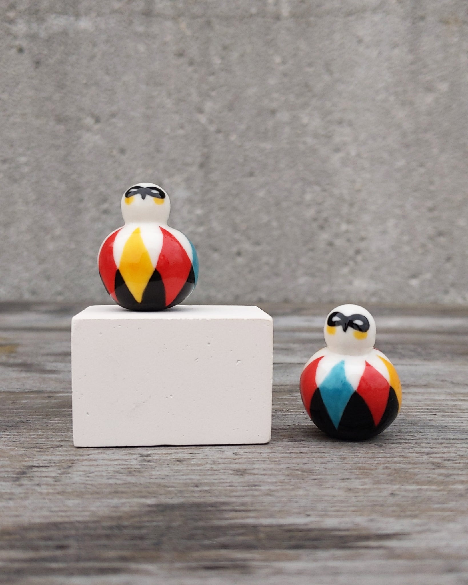 goatPIERROT Ceramic Art Toy [25.009+010: Arlecchino Birbauble, Two Available]