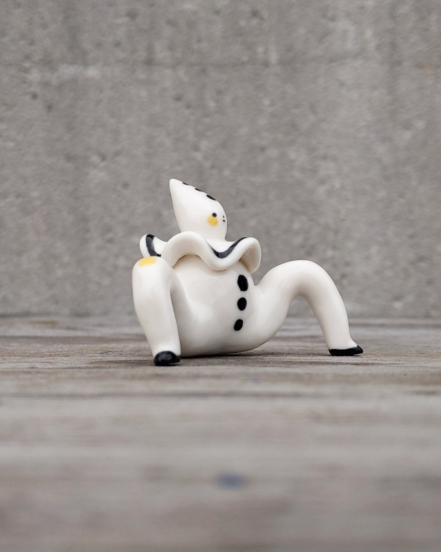 goatPIERROT Ceramic Art Toy [25.015: Pierrot Tinybirdman, Classic]