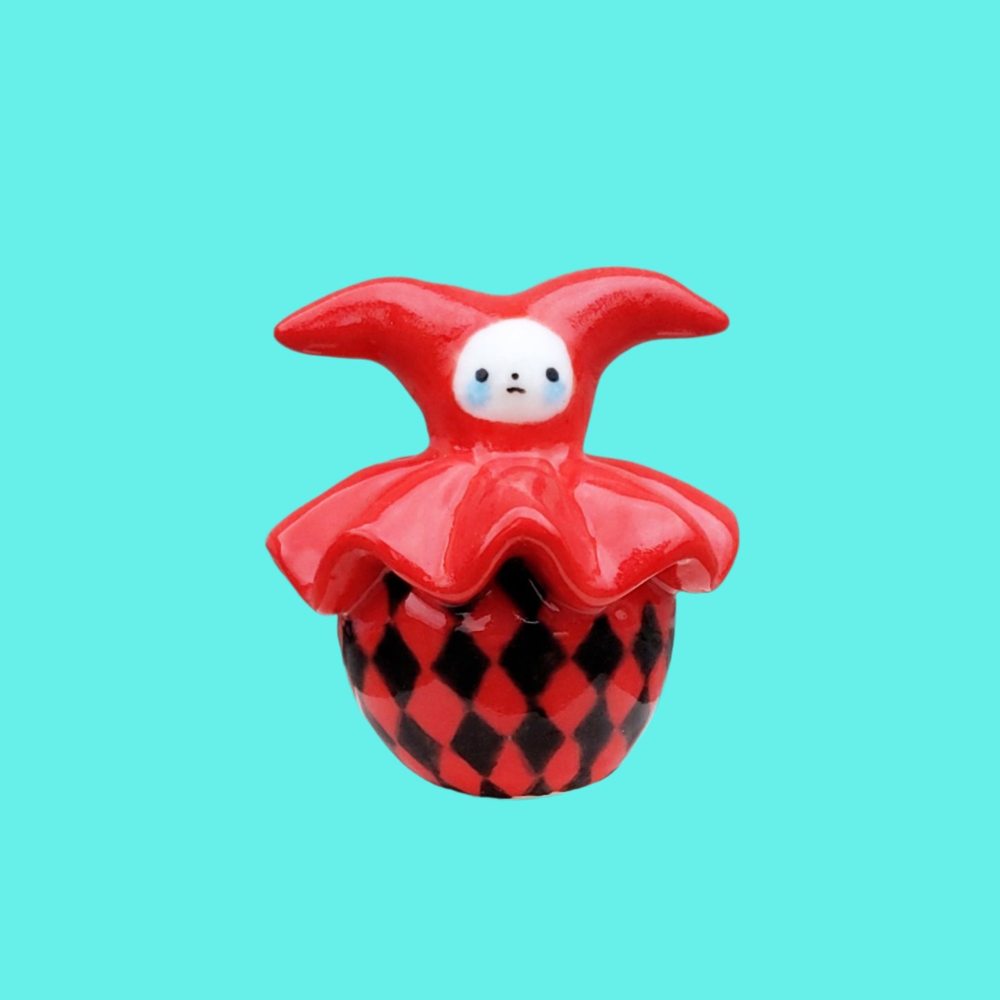 goatPIERROT Ceramic Art Toy [25.022: Buratino Arlekin]