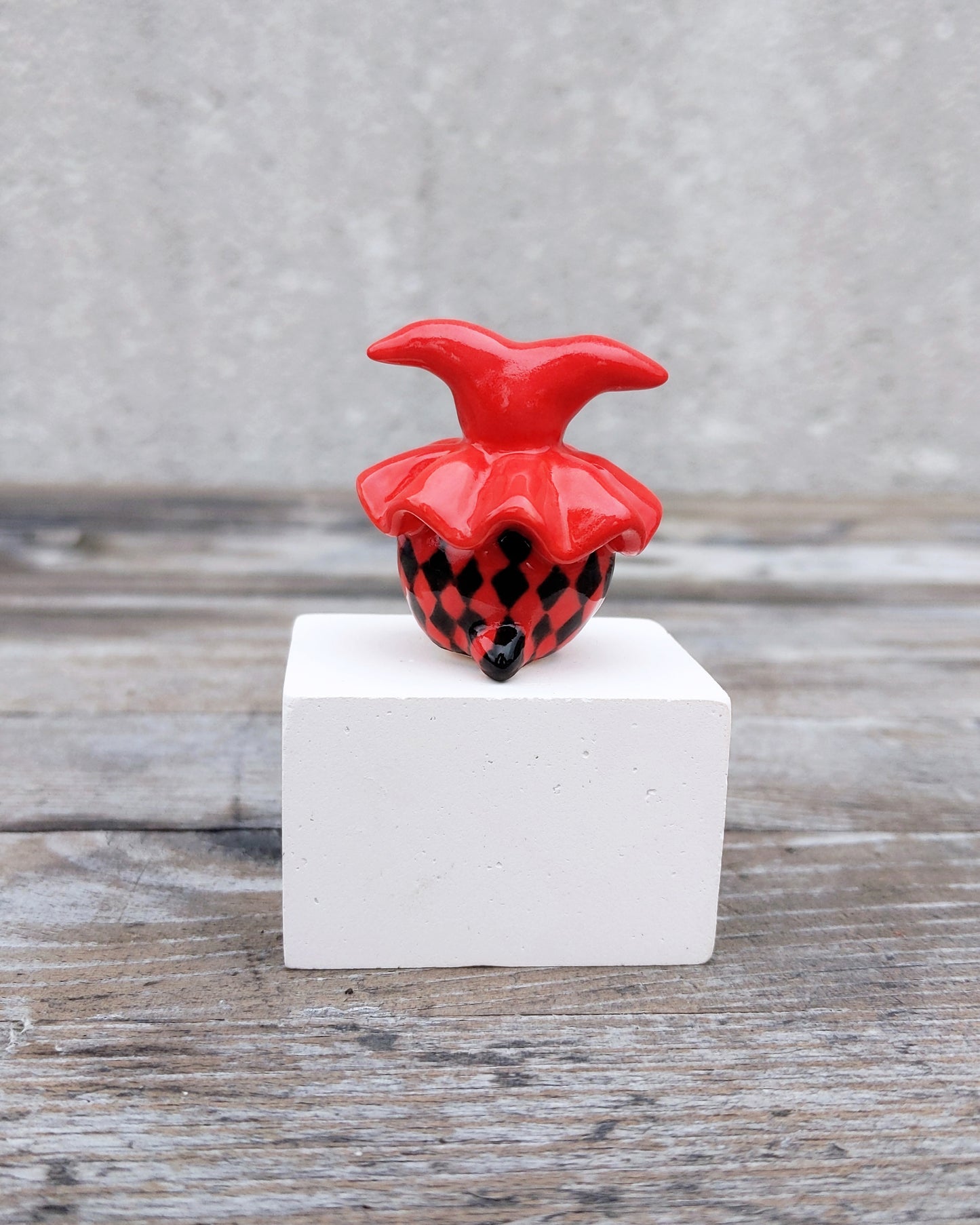 goatPIERROT Ceramic Art Toy [25.022: Buratino Arlekin]