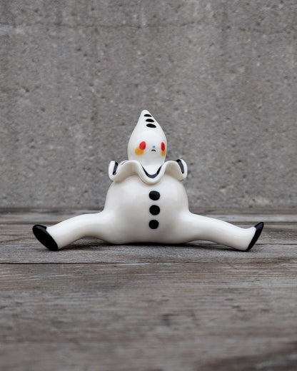 goatPIERROT Ceramic Art Toy [25.031: Large Pierrot Tinybirdman, Flawed Second]