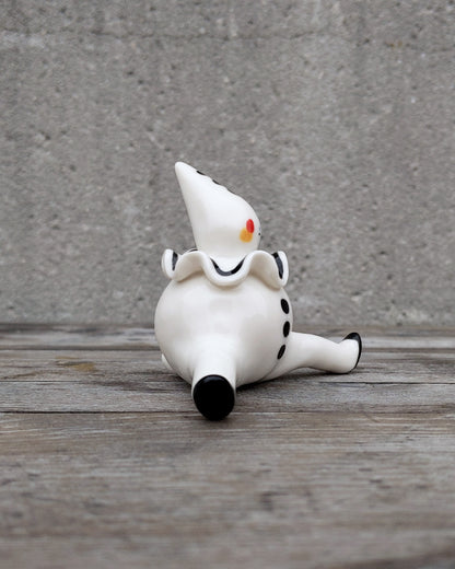 goatPIERROT Ceramic Art Toy [25.031: Large Pierrot Tinybirdman, Flawed Second]