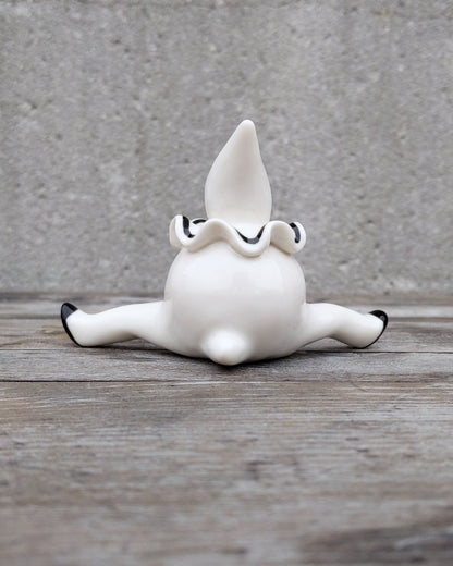 goatPIERROT Ceramic Art Toy [25.031: Large Pierrot Tinybirdman, Flawed Second]