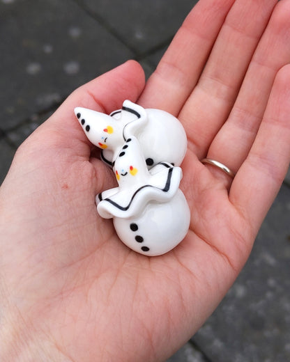 goatPIERROT Ceramic Art Toy [25.026 + 25.027: Pierrot Birbauble Duo, Set of Two]