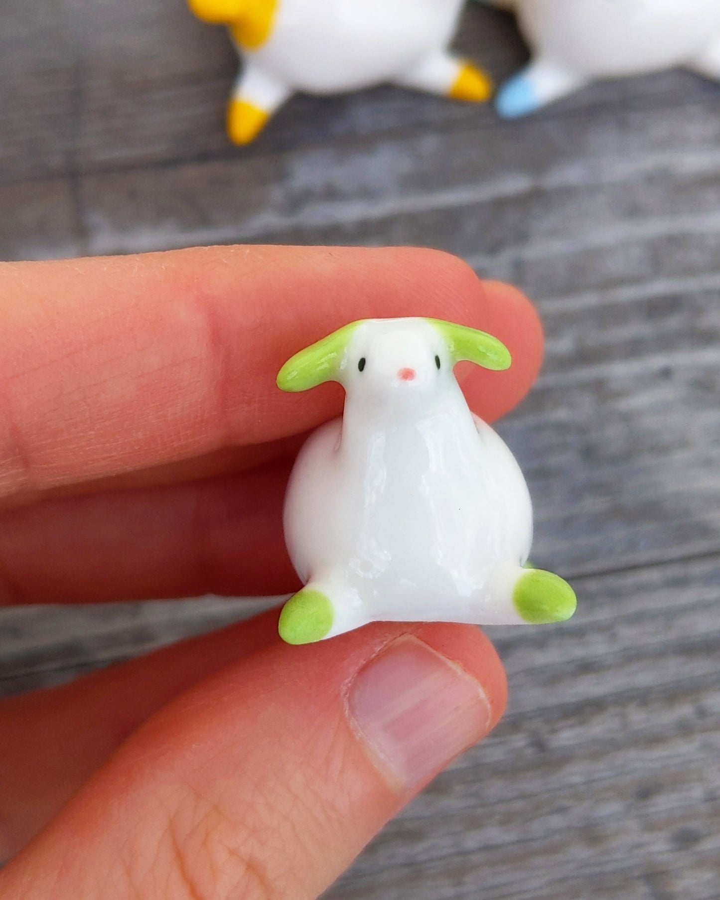 goatPIERROT Ceramic Art Toy [Pupnubbins: Doing a Sploot]