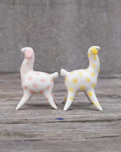 goatPIERROT Ceramic Art Toy [Pink and Yellow Camelopards - Set of Two]