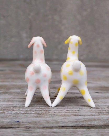 goatPIERROT Ceramic Art Toy [Pink and Yellow Camelopards - Set of Two]