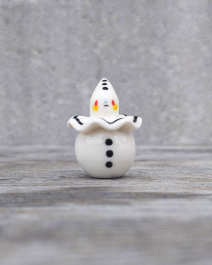 goatPIERROT Ceramic Art Toy [25.037: Pierrot Birbauble with Yellow Heart Butt]