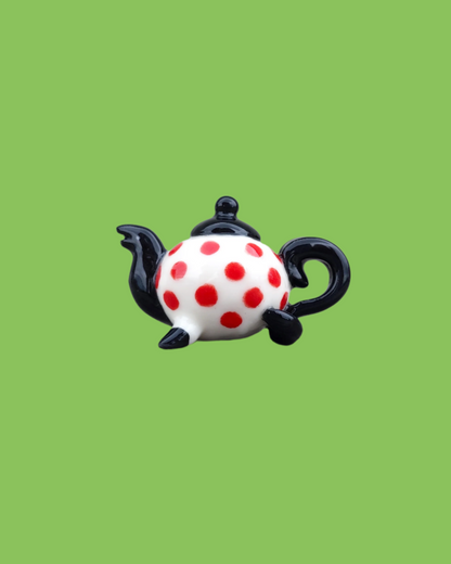 goatPIERROT Ceramic Art Toy [25.039: Teahorse in Black and Red]