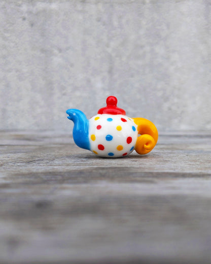 goatPIERROT Ceramic Art Toy [25.042: Teahorse in Primary Polka, no legs]