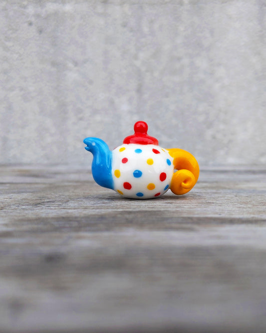 goatPIERROT Ceramic Art Toy [25.042: Teahorse in Primary Polka, no legs]