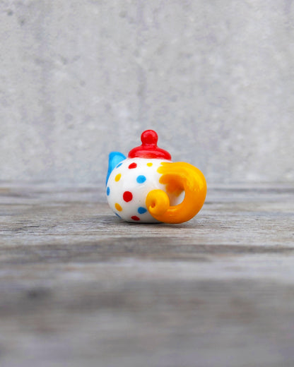 goatPIERROT Ceramic Art Toy [25.042: Teahorse in Primary Polka, no legs]