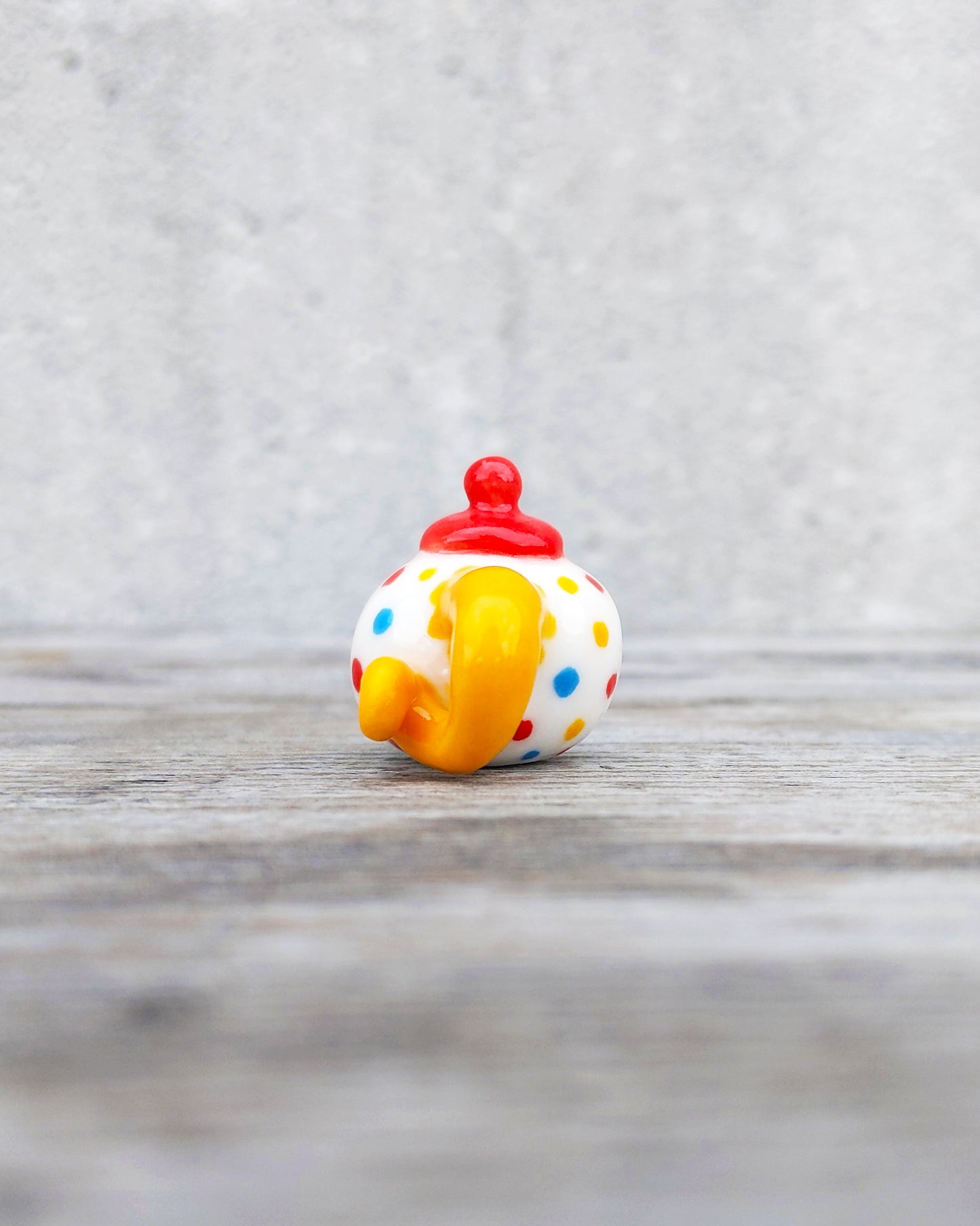 goatPIERROT Ceramic Art Toy [25.042: Teahorse in Primary Polka, no legs]