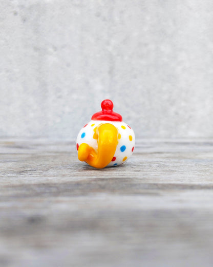 goatPIERROT Ceramic Art Toy [25.042: Teahorse in Primary Polka, no legs]