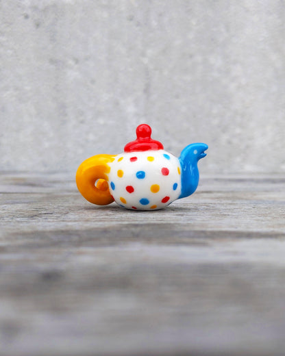 goatPIERROT Ceramic Art Toy [25.042: Teahorse in Primary Polka, no legs]