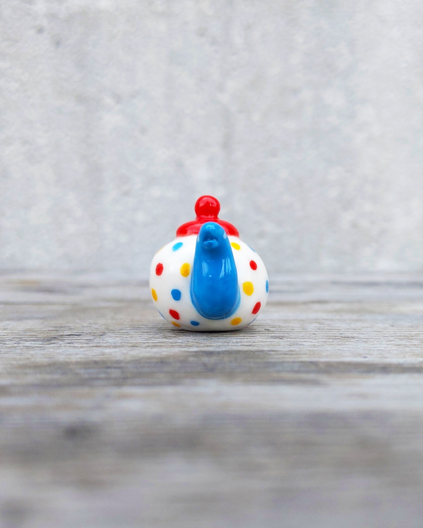 goatPIERROT Ceramic Art Toy [25.042: Teahorse in Primary Polka, no legs]