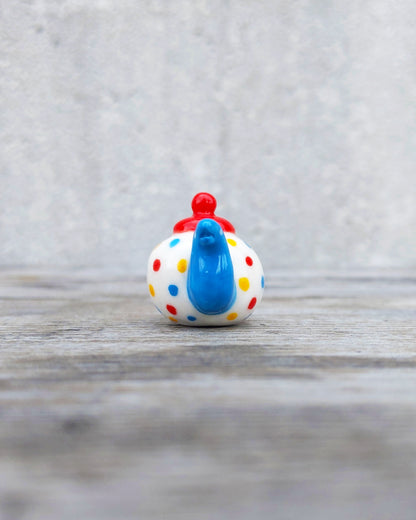 goatPIERROT Ceramic Art Toy [25.042: Teahorse in Primary Polka, no legs]